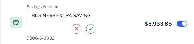 online banking screenshot