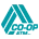 Teal color Co-op ATM logo.