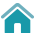 Teal house icon representing home or housing-related services.